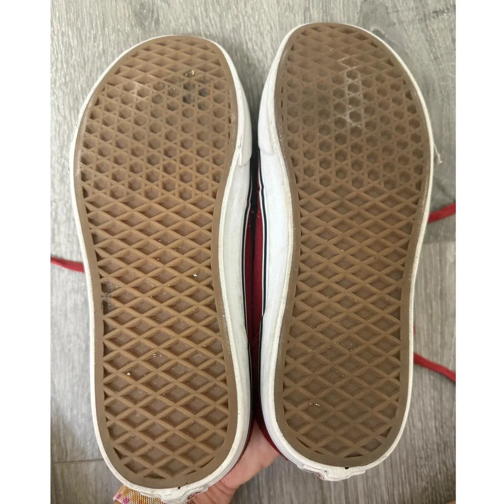Vans Old Skool Red Suede Sneaker Skater Grunge Mens Size 9 Low Top Streetwear